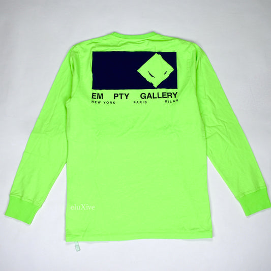 Off-White - Empty Gallery Logo L/S Staff T-Shirt (Green)
