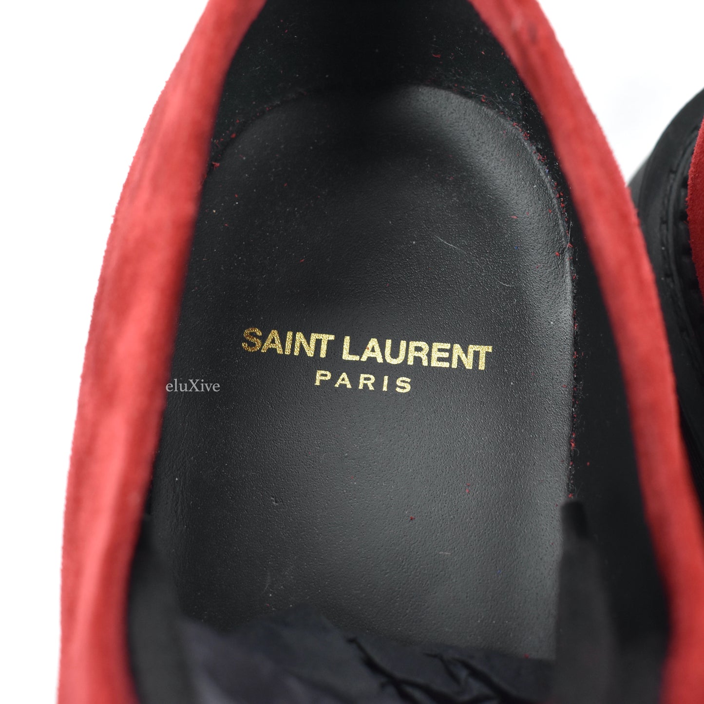 Saint Laurent - Red Suede Teddy 10 Derby Shoes