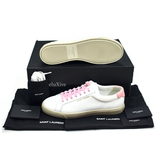 Saint Laurent - White Canvas Andy Low Top Sneakers