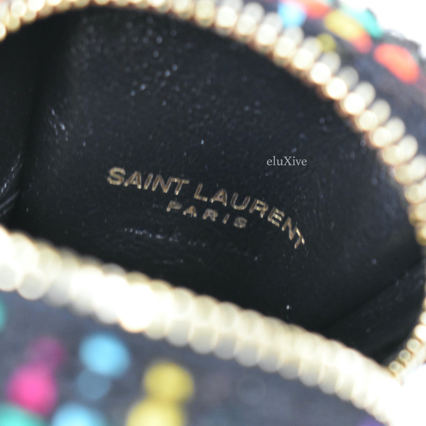 Saint Laurent - Multicolor Woven YSL Logo Jamie Zip Pouch