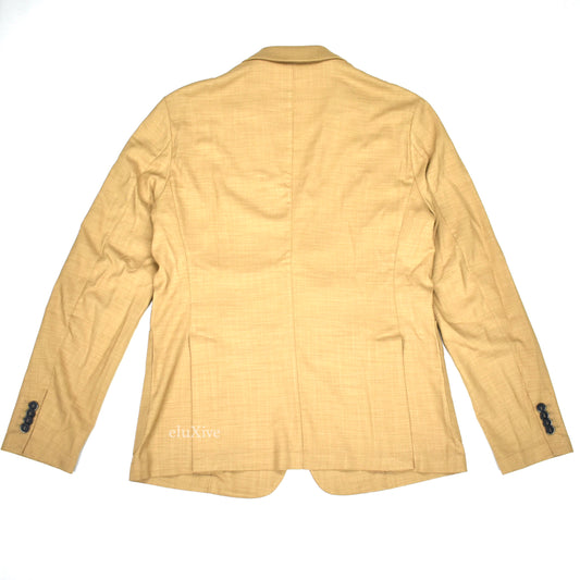 Barena - Tan Textured Vicose Unlined Blazer