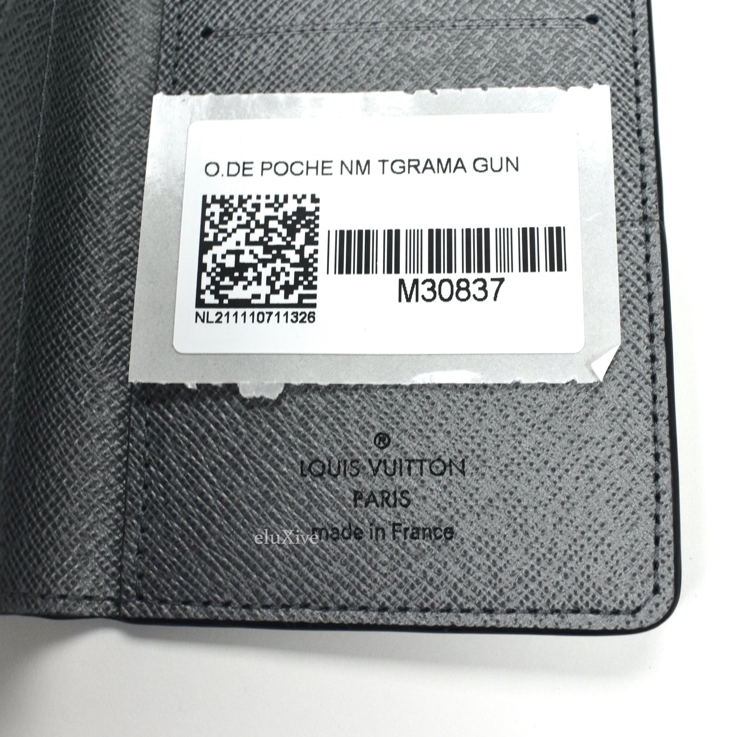 Louis Vuitton Taigarama Gun Metal Pocket Organizer Wallet M30837
