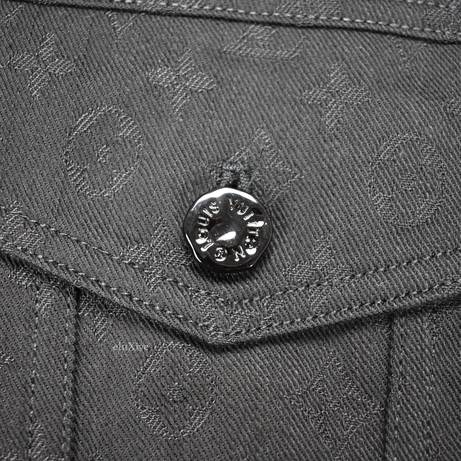 Louis Vuitton 2020 Black Monogram Denim Trucker Jacket NWT