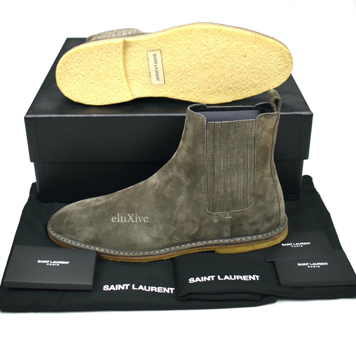 Saint Laurent - Bronze Suede Nino Chelsea Boots