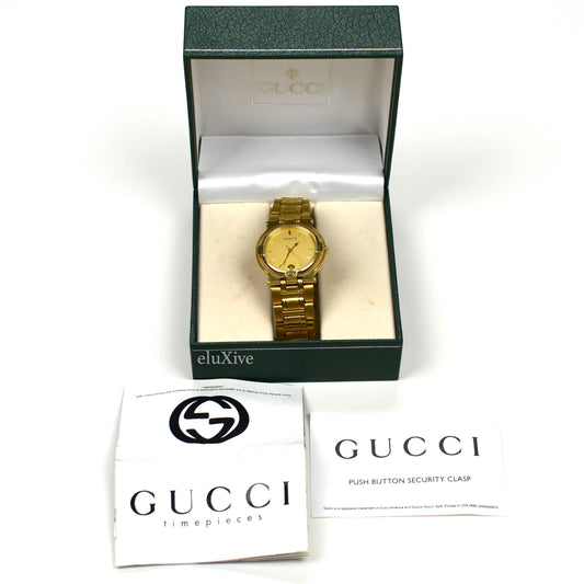Gucci - 9200M Gold Champagne Dial Watch