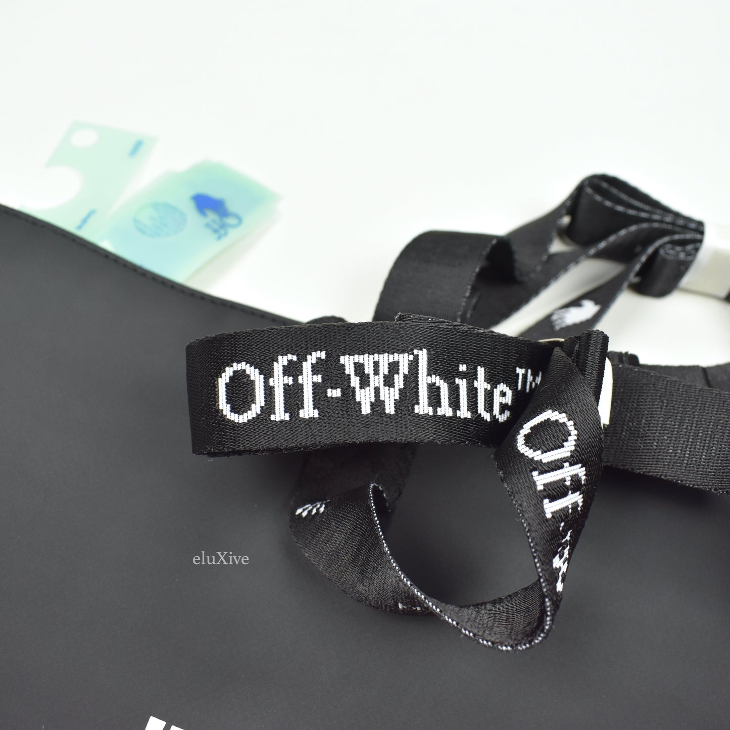 Off-White - Black "SCULPTURE" Logo Tote Bag
