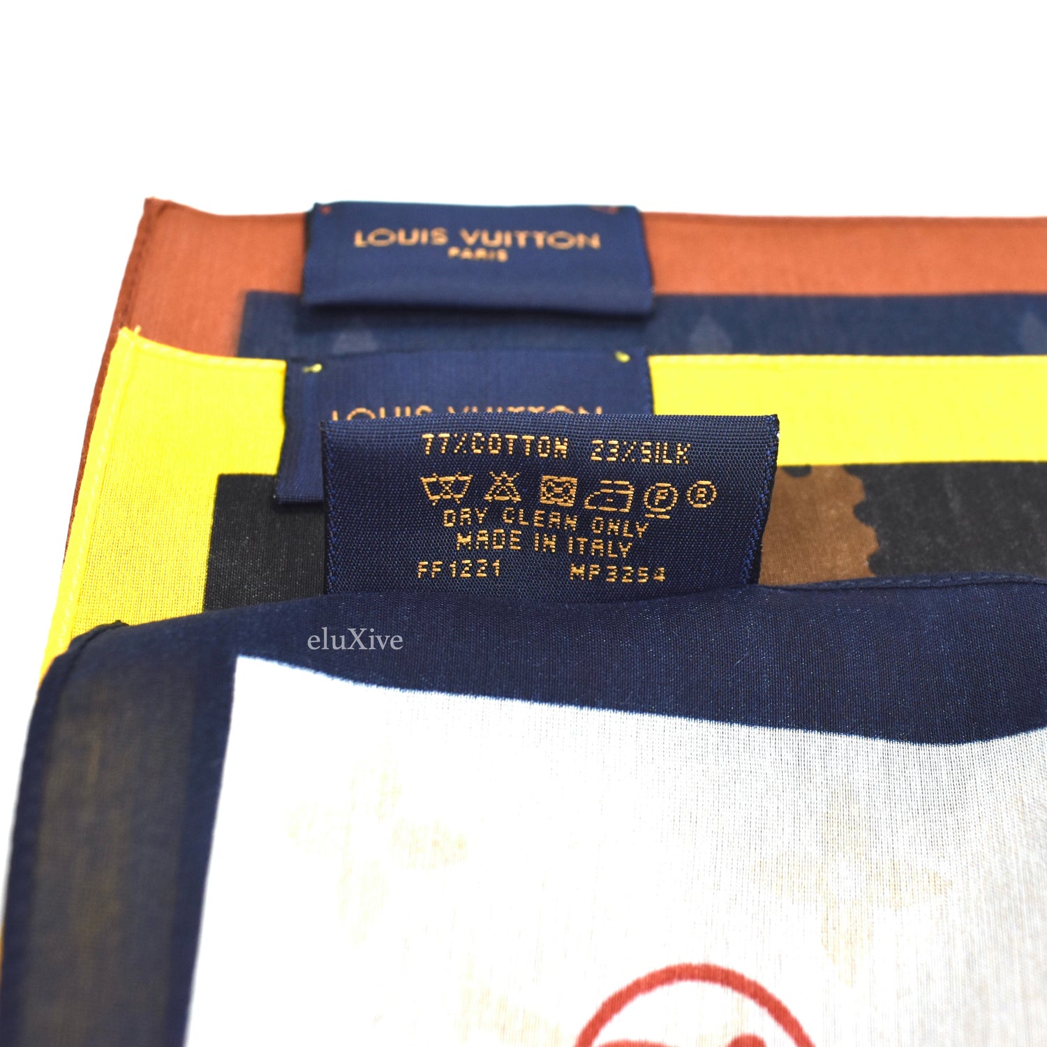 NWT Louis Vuitton LV Nigo Set of 3 Monogram Bandanas Scarf AUTHENTIC