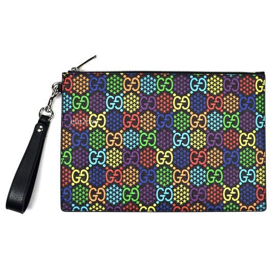 Gucci - Psychadelic Rainbow GG Logo Document Holder / Pouch