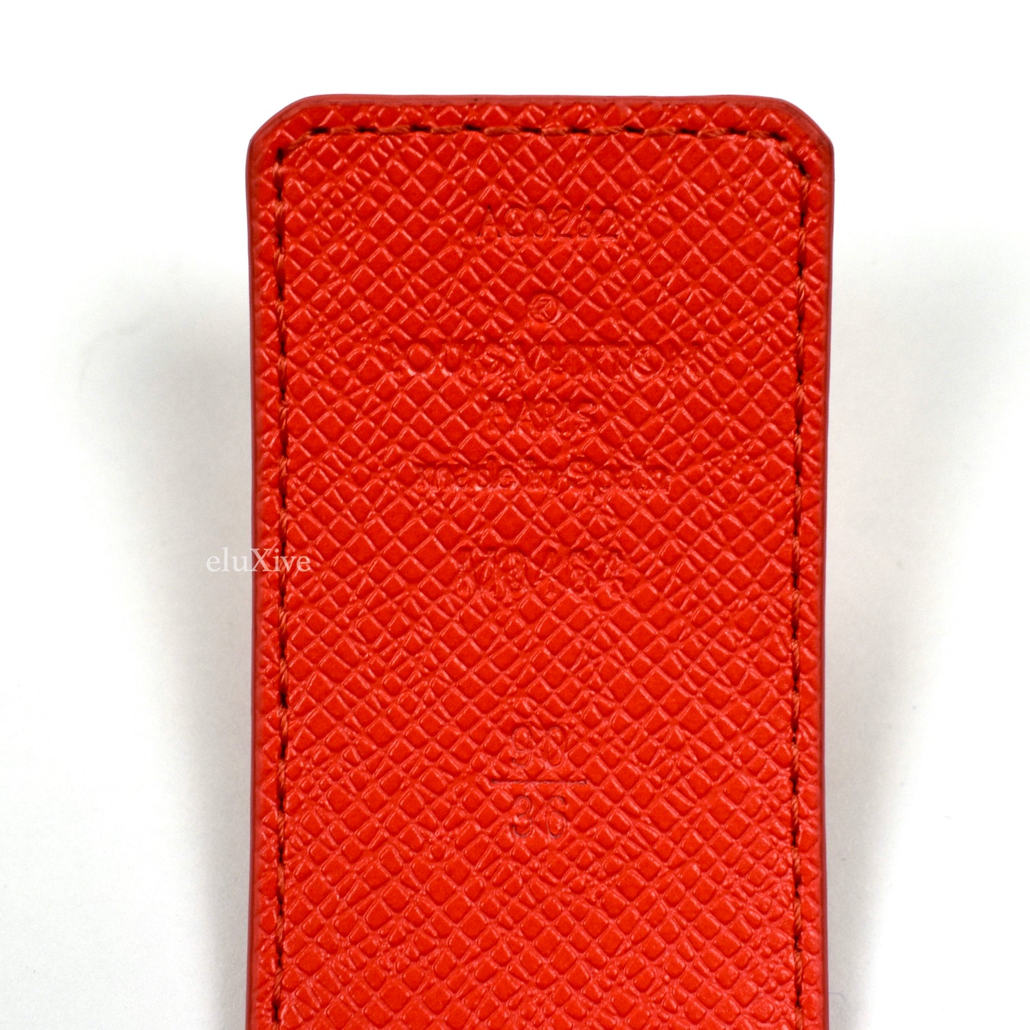 NWT Louis Vuitton Red Monogram LV Initiales Logo Buckle Belt DS