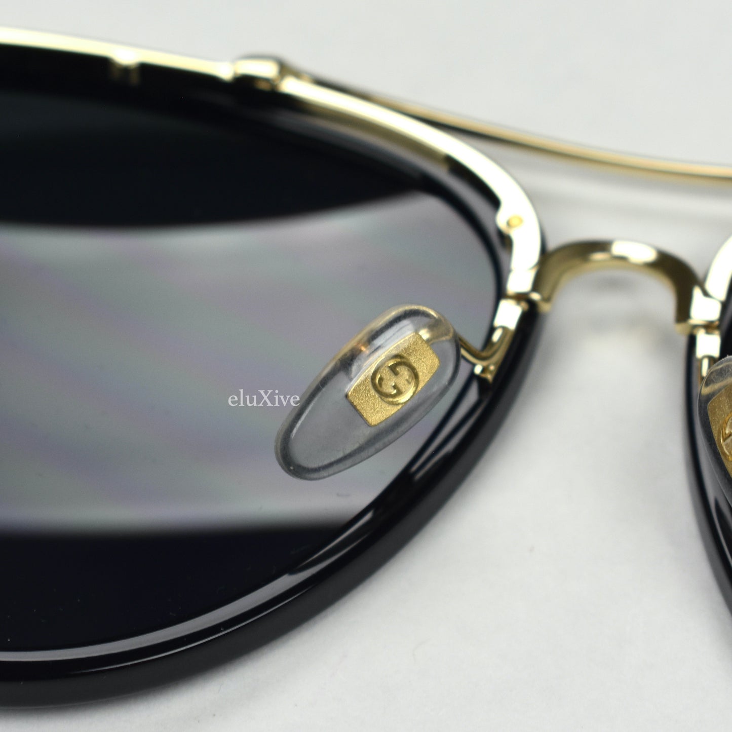 Gucci - GG0062S Black/Gold Aviator Sunglasses