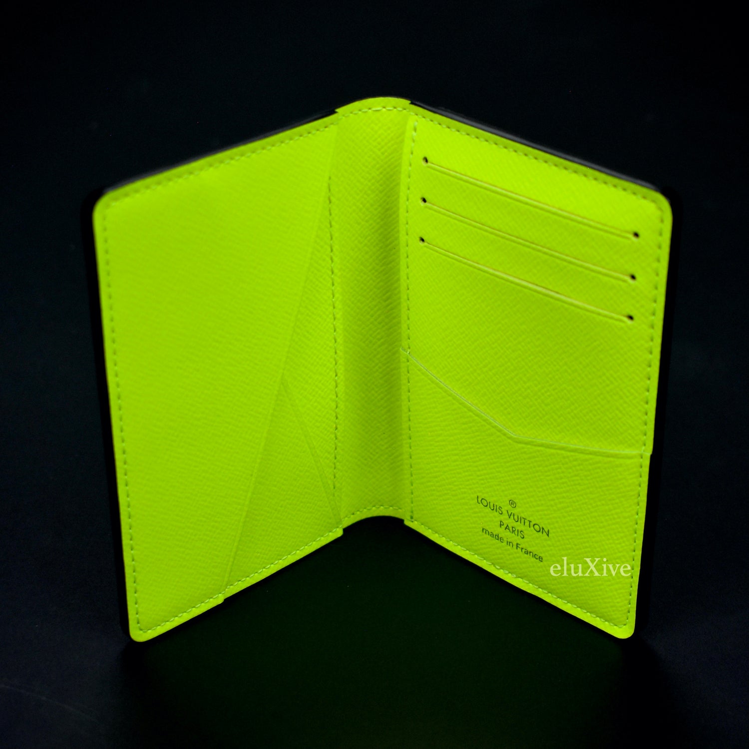 Louis Vuitton Taigarama Jaune Pocket Organizer Neon Cardholder M30949