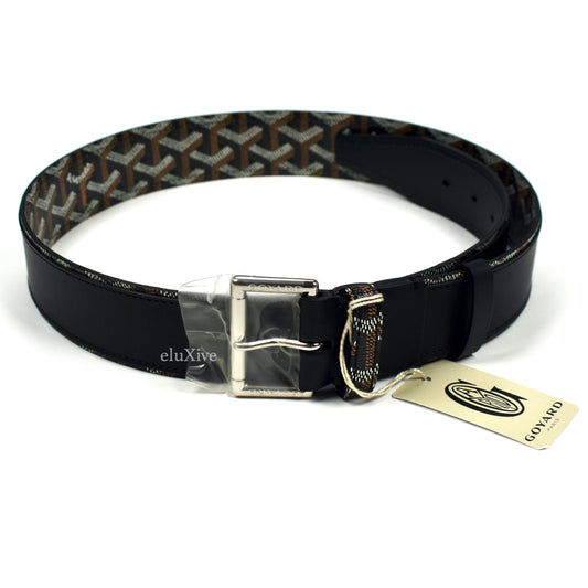 Goyard - Monogram Canvas / Leather Florida Belt (Black)
