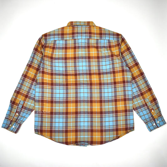 Supreme - Classic Logo Plaid Flannel Shirt (Rust)