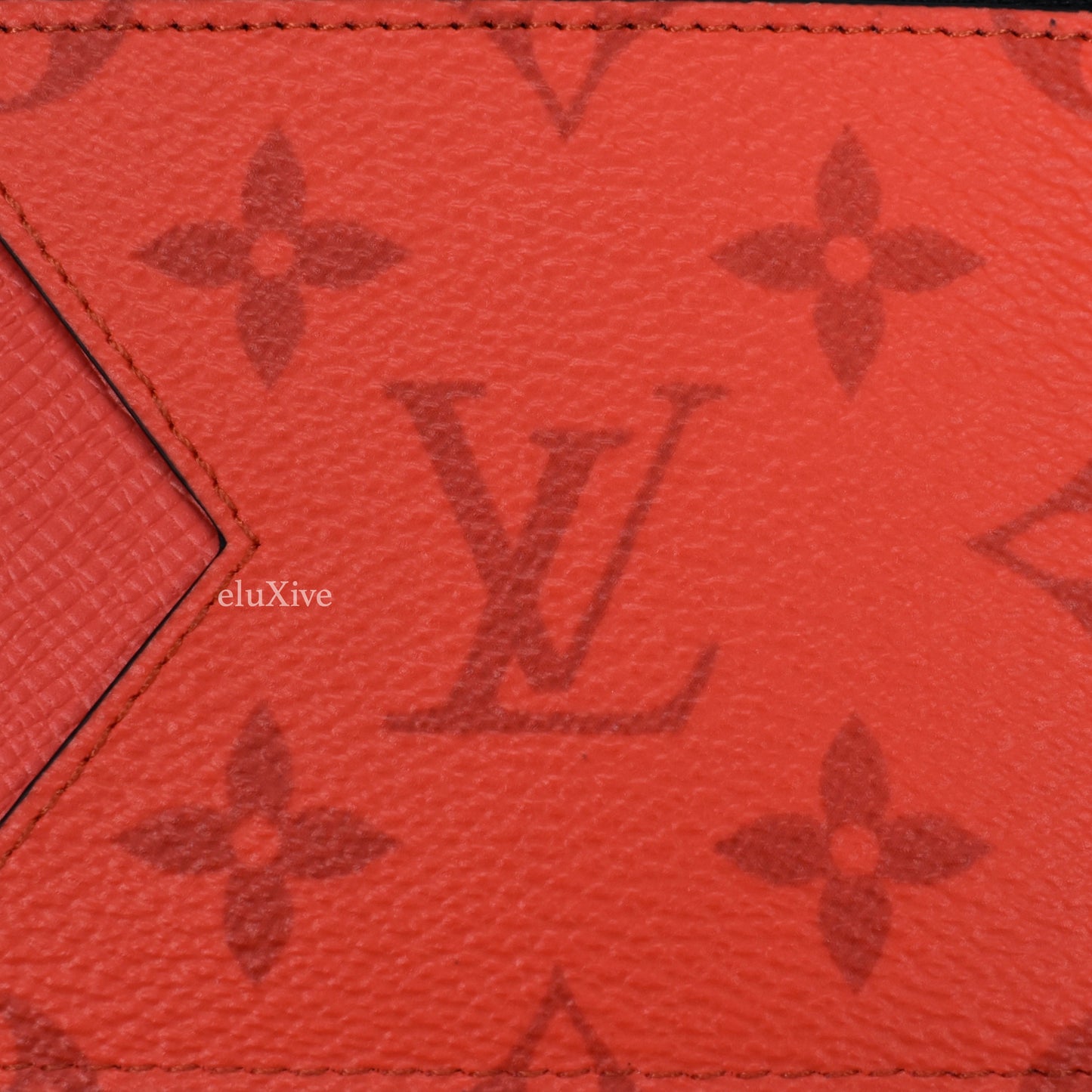 Louis Vuitton - Red Monogram Zip Card Holder