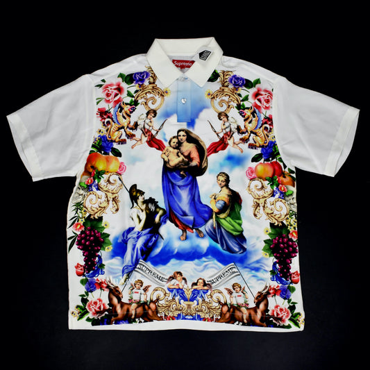 Supreme - Heavenly Print Silk Polo Shirt (White)