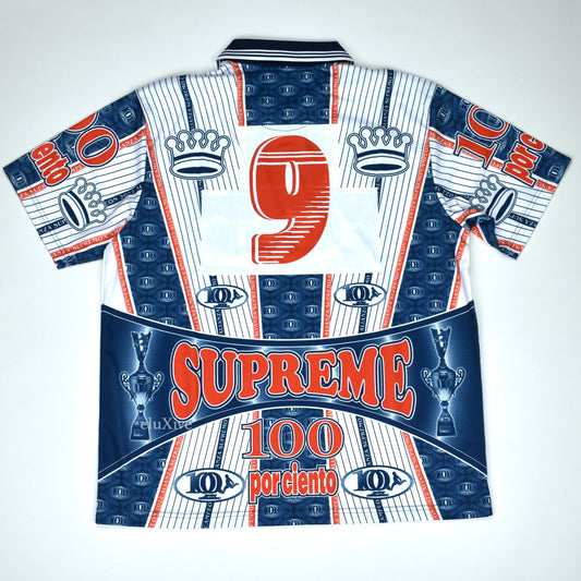 Supreme - Por Ciento Logo Print Soccer Jersey (Navy)