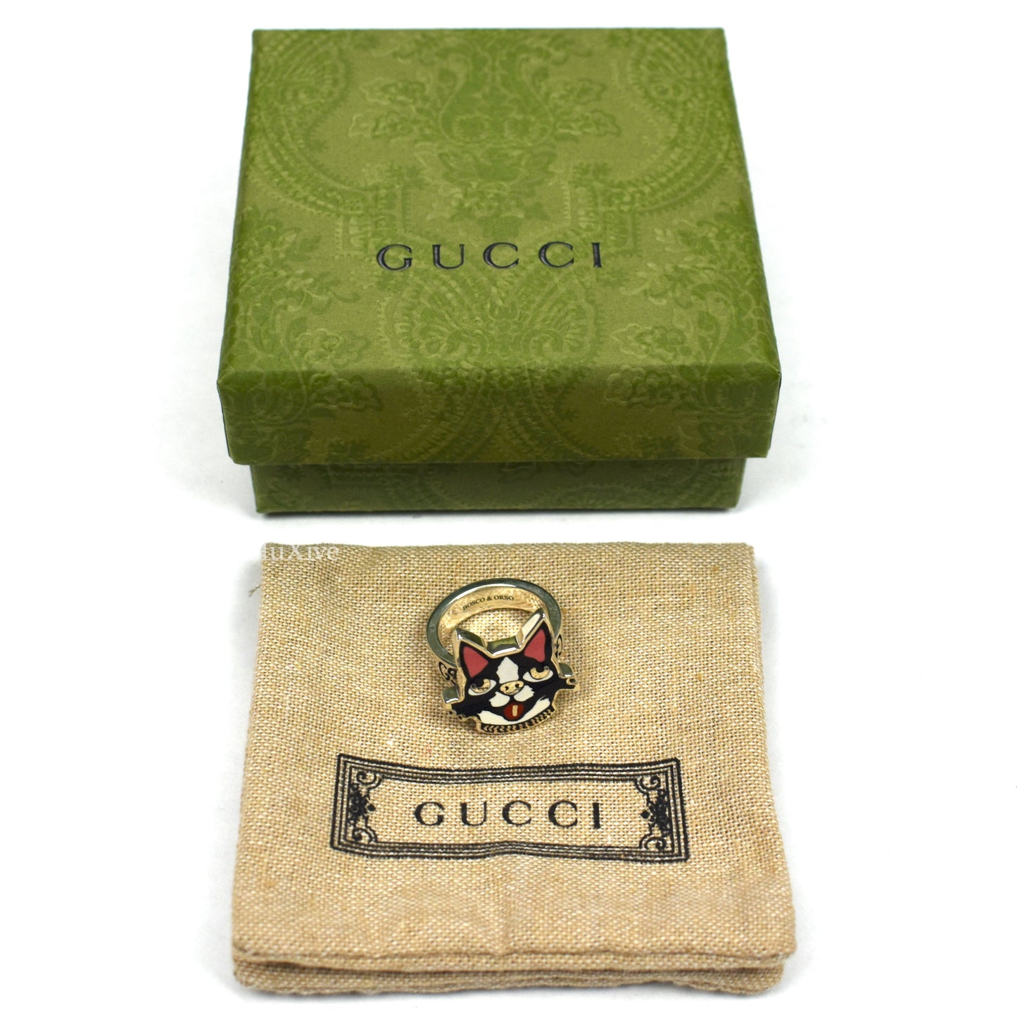Gucci - Silver Bosco & Orso Dog Ring