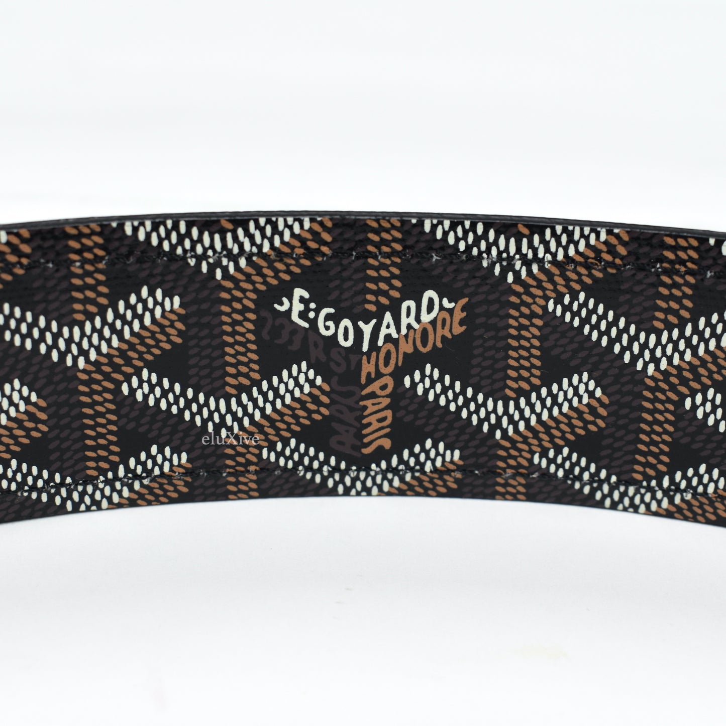 Goyard - Monogram Canvas / Leather Florida Belt (Black)