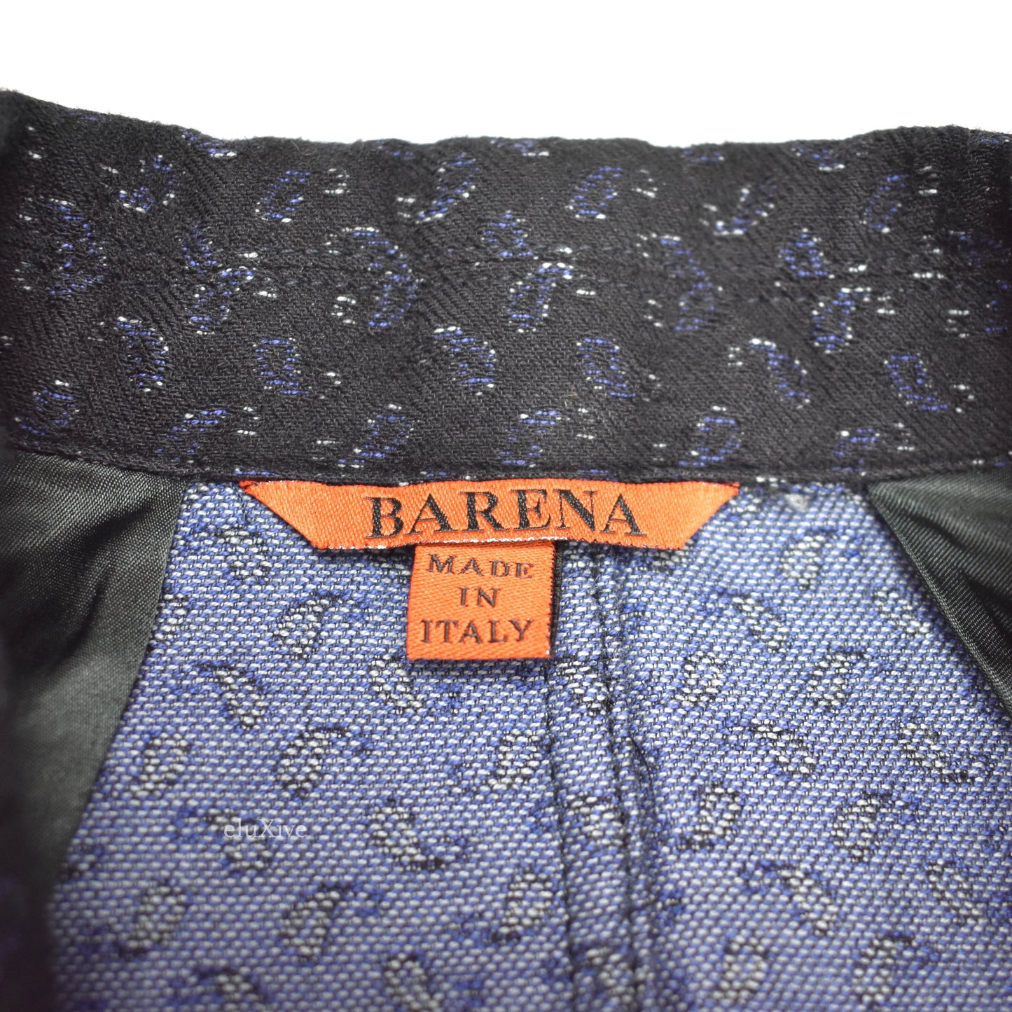 Barena - Navy / Black Paisley Wool Blazer