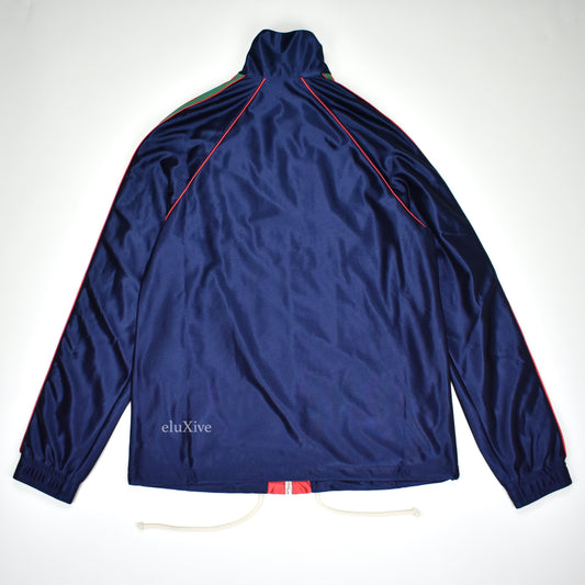 Gucci - Navy Web Stripe Technical Jersey Track Jacket