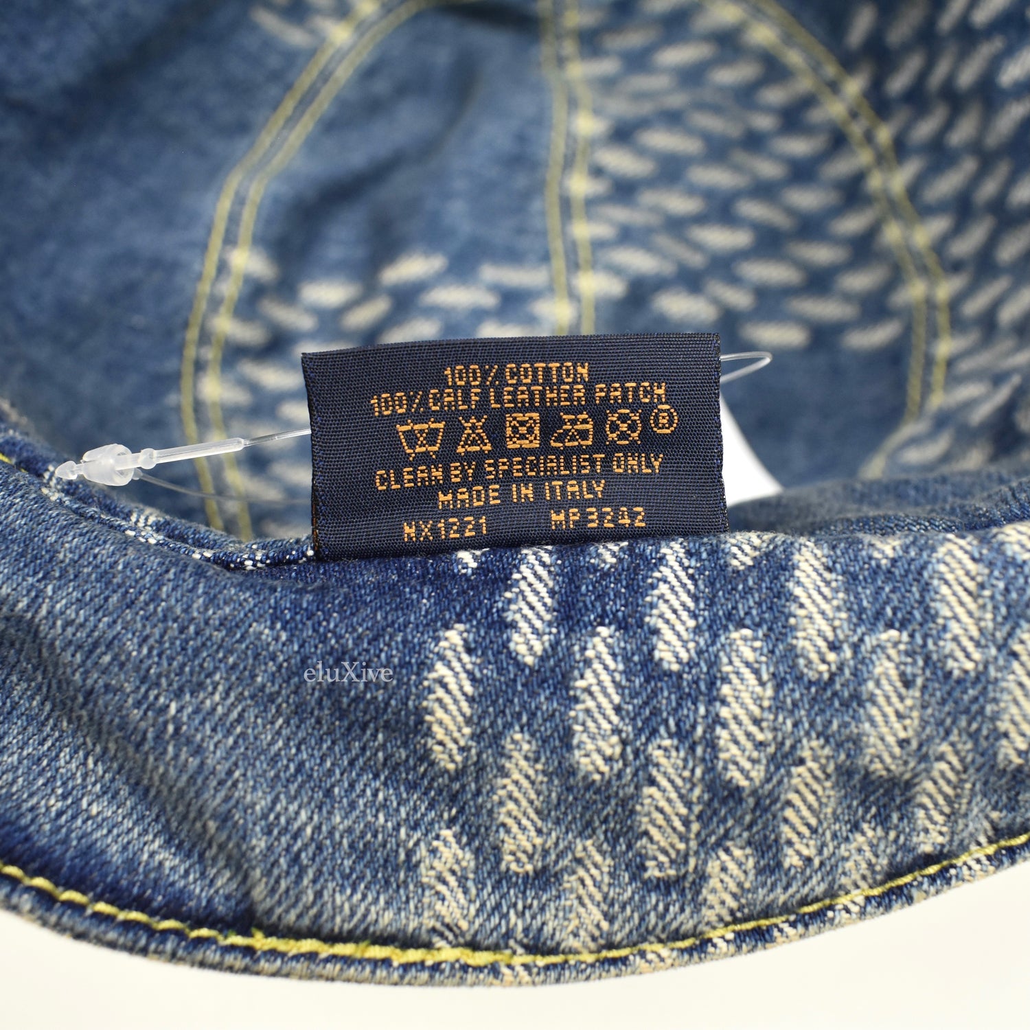 Louis Vuitton, Nigo, LV2, Damier Monogram Bucket Hat Denim Blue L Size  60