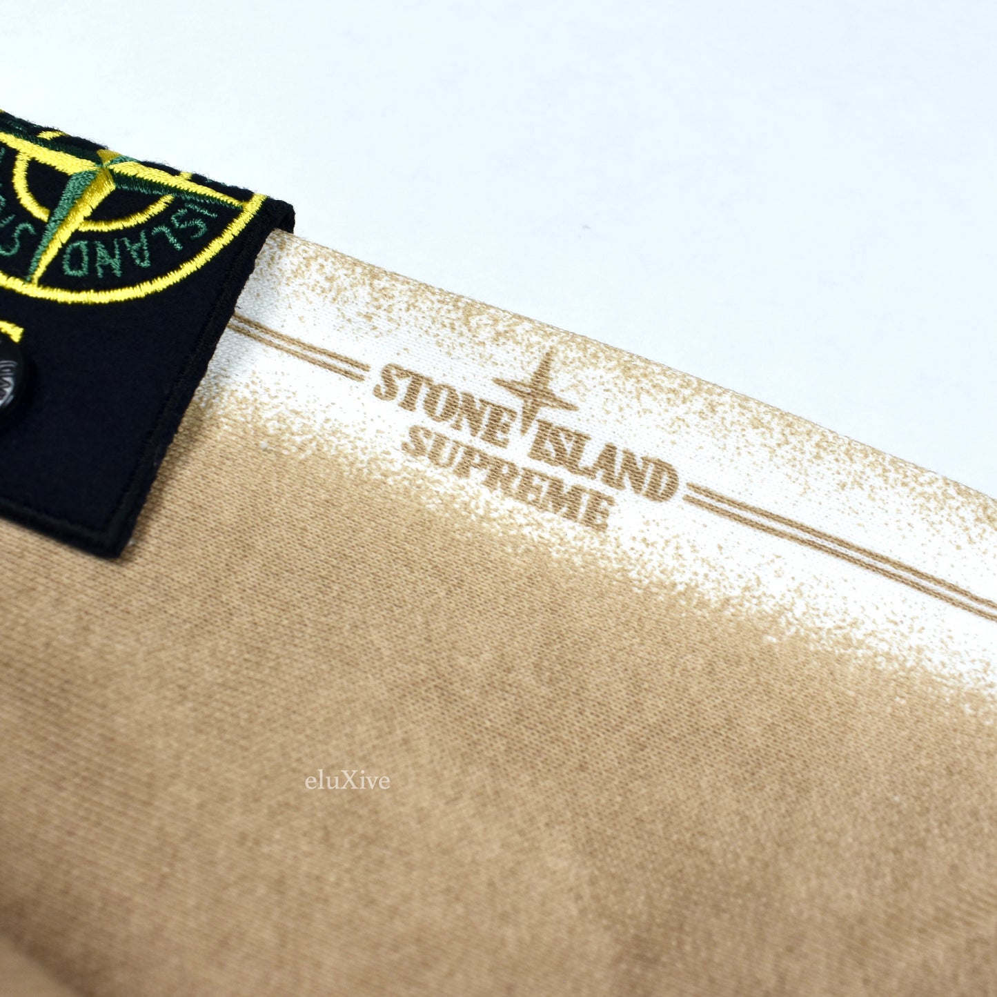 Supreme x Stone Island - Tan Side Stripe Logo Hoodie