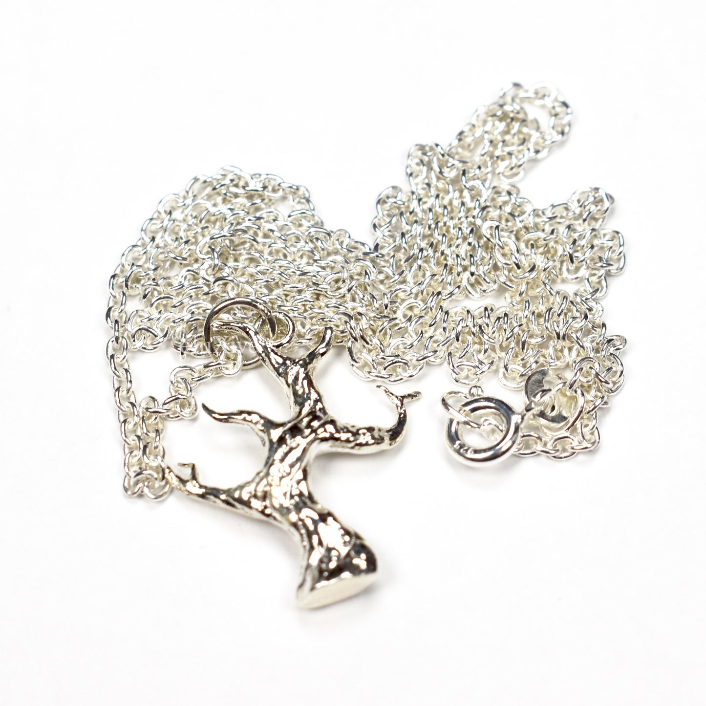 Online Ceramics - Genuine Silver Tree Pendant Necklace