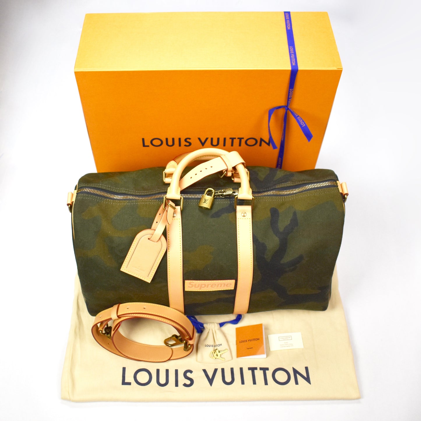Louis Vuitton x Supreme - Monogram Camo Keepall 45