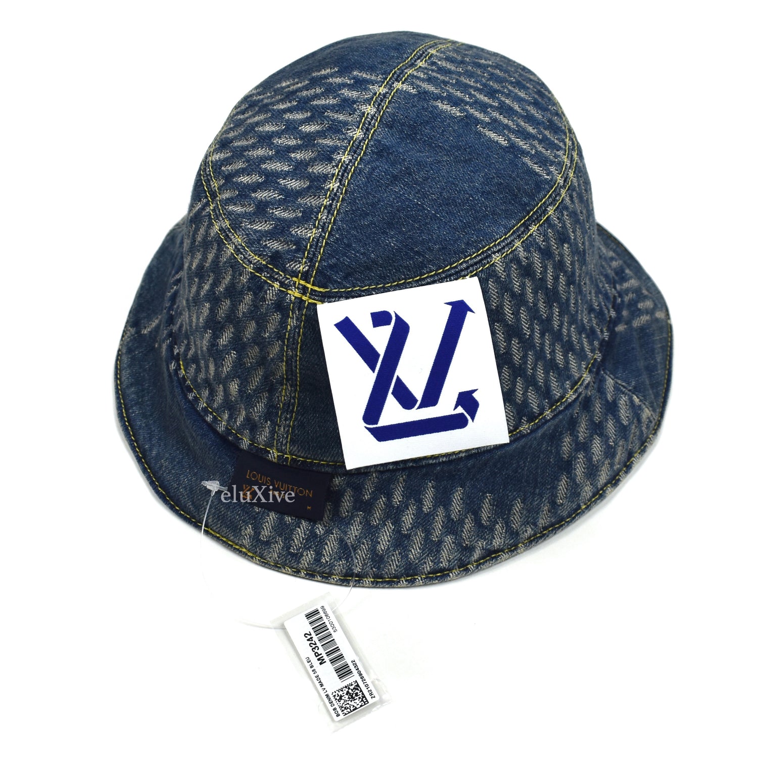 Louis Vuitton LV Made Stripe Hat, Grey, 58