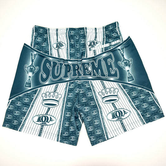 Supreme - Por Ciento Logo Print Soccer Shorts (Green)