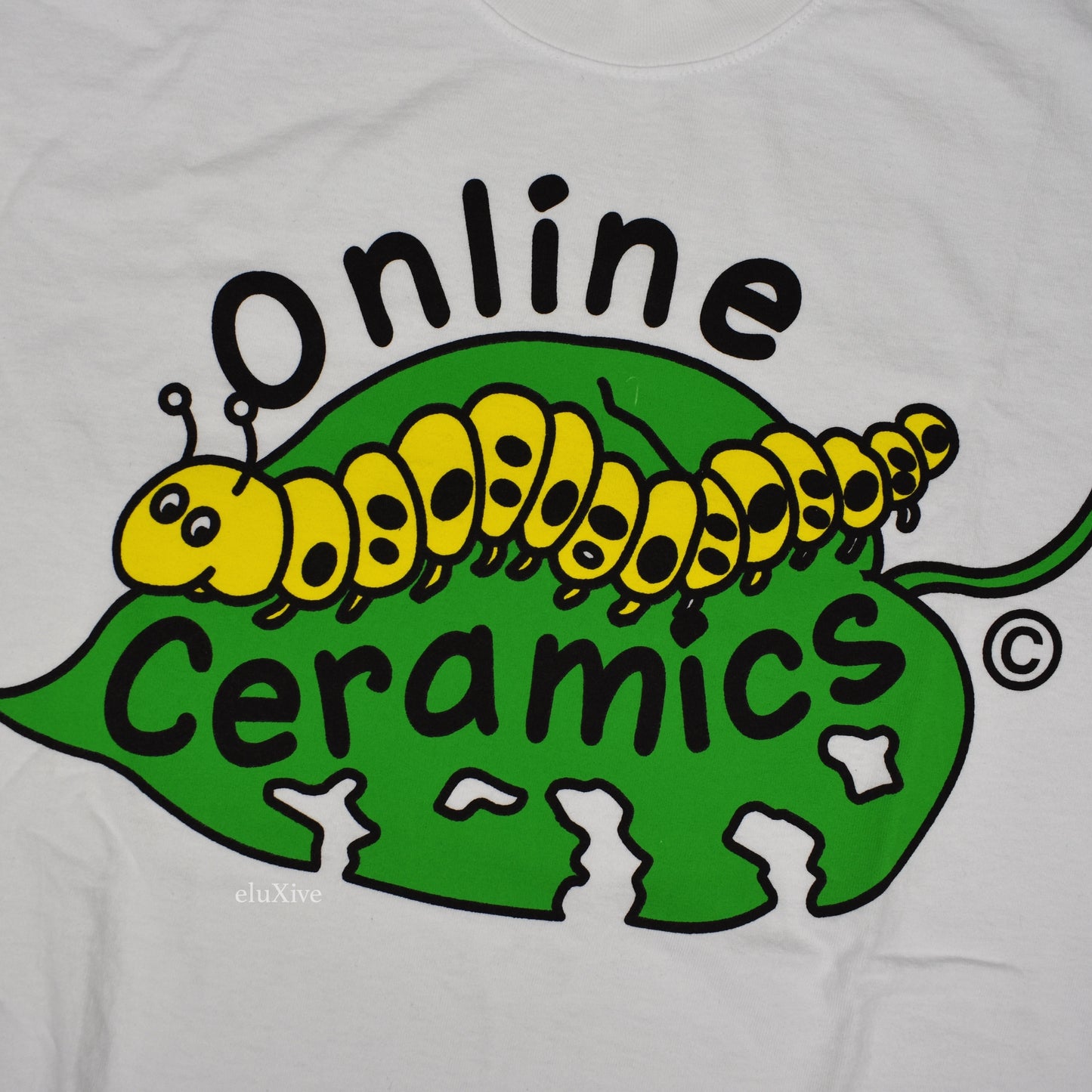 Online Ceramics - Everything Counts Caterpillar Logo T-Shirt (White)