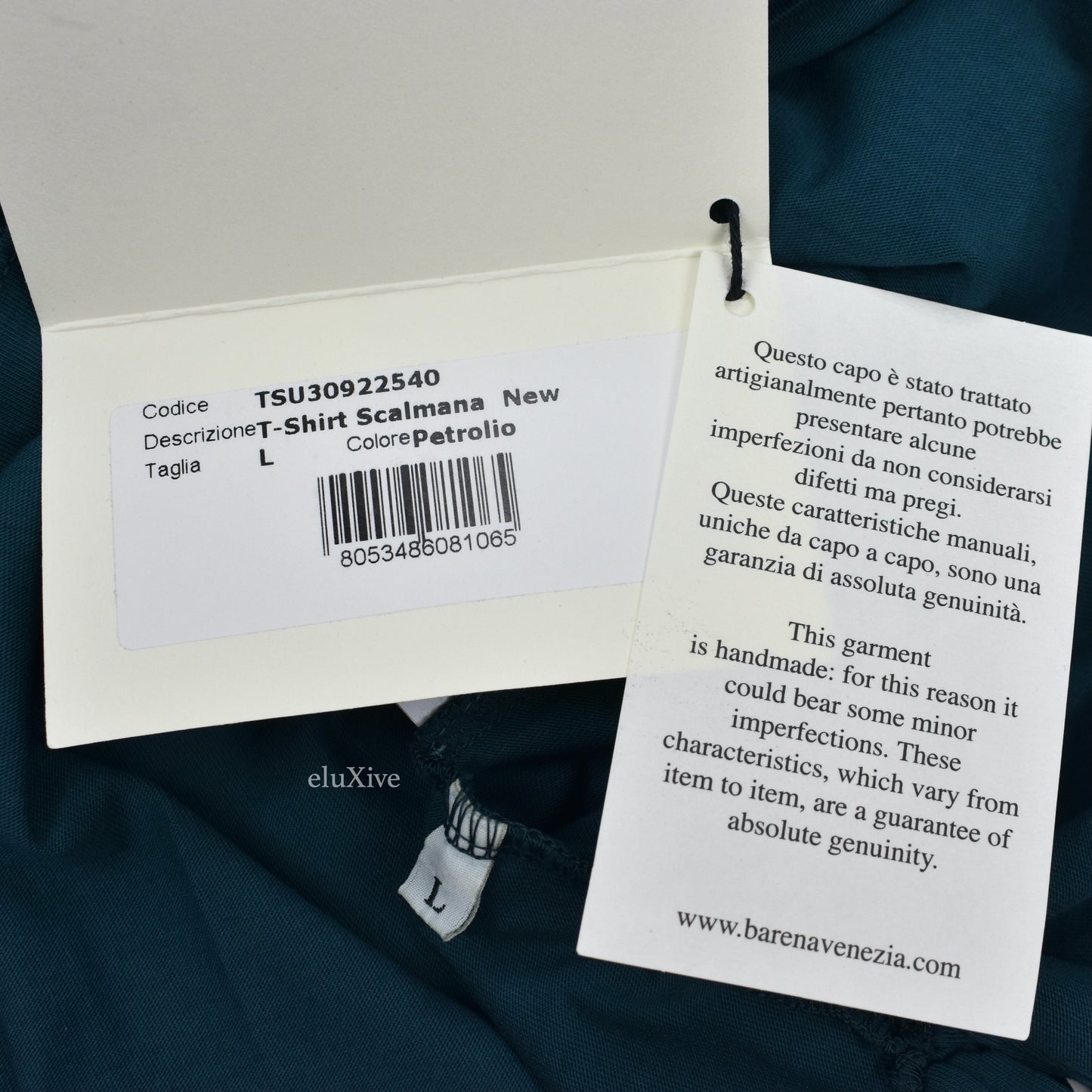 Barena - Turquioise Cotton Jersey Polo Shirt
