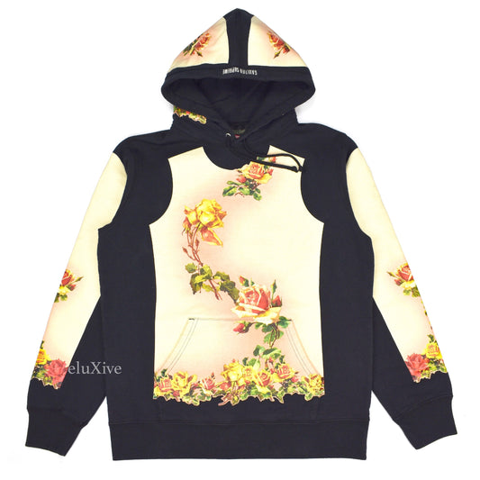 Supreme x Jean Paul Gaultier - Black Floral Print Hoodie