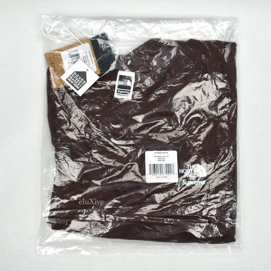 Supreme x The North Face - Dark Oak Brown Baselayer L/S T-Shirt