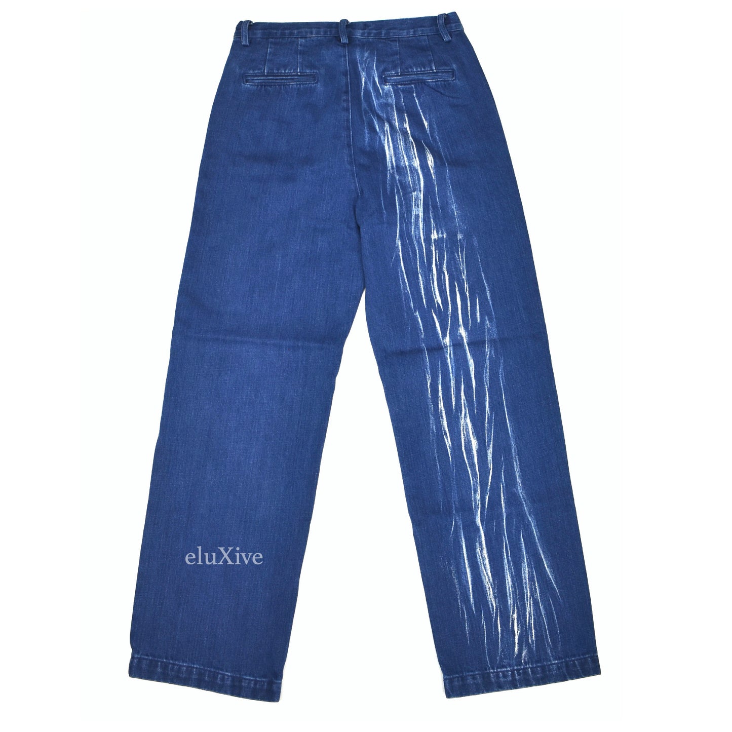 Xander Zhou - Blue Spiral Effect Denim Jeans