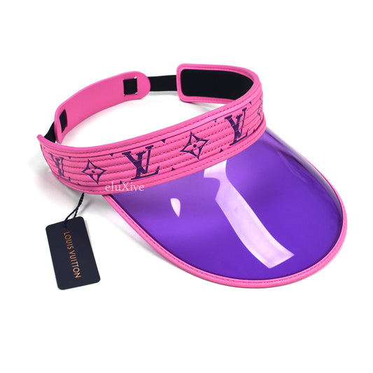 Louis Vuitton - Pink Leather Monogram 'Vuittamins' Visor
