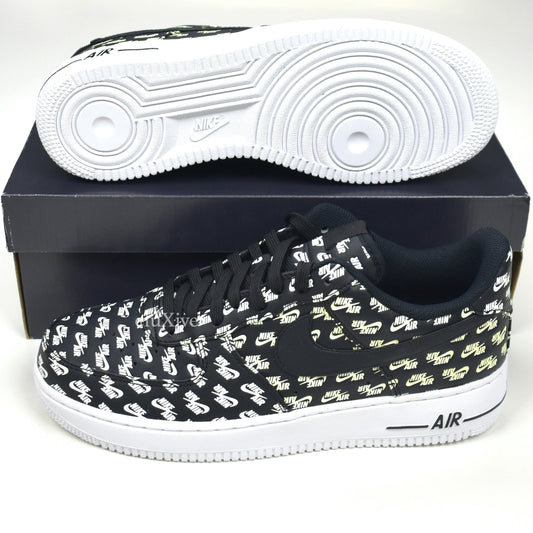 Nike - Air Force 1 '07 QS Allover Logo Print (Black)
