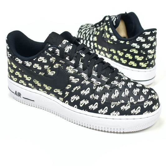 Nike - Air Force 1 '07 QS Allover Logo Print (Black)