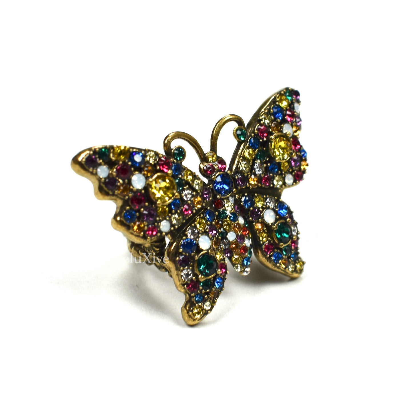 Gucci - Rainbow Crystal Buttefly Ring