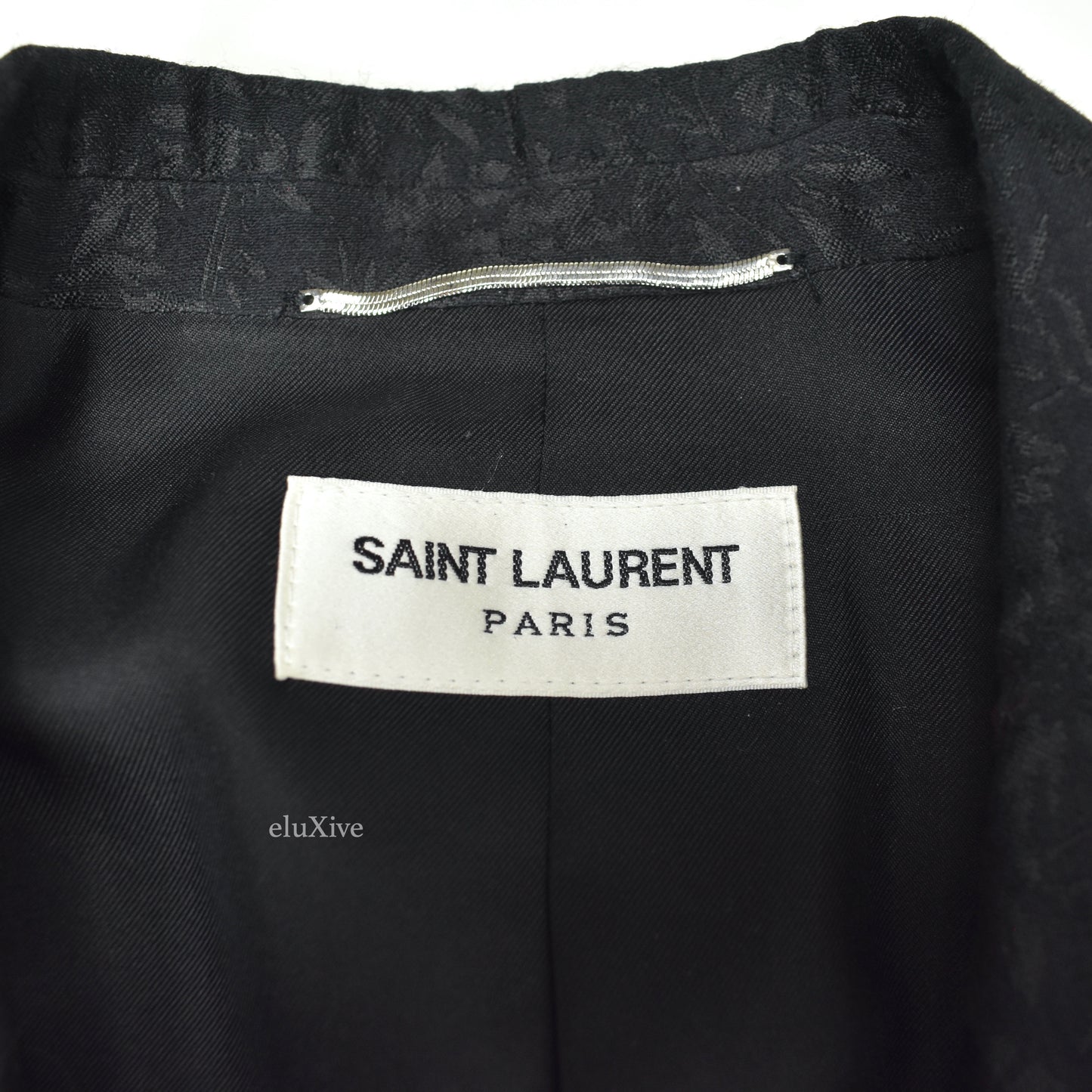 Saint Laurent - Black Jardin Noir Chain Detail Runway Blazer