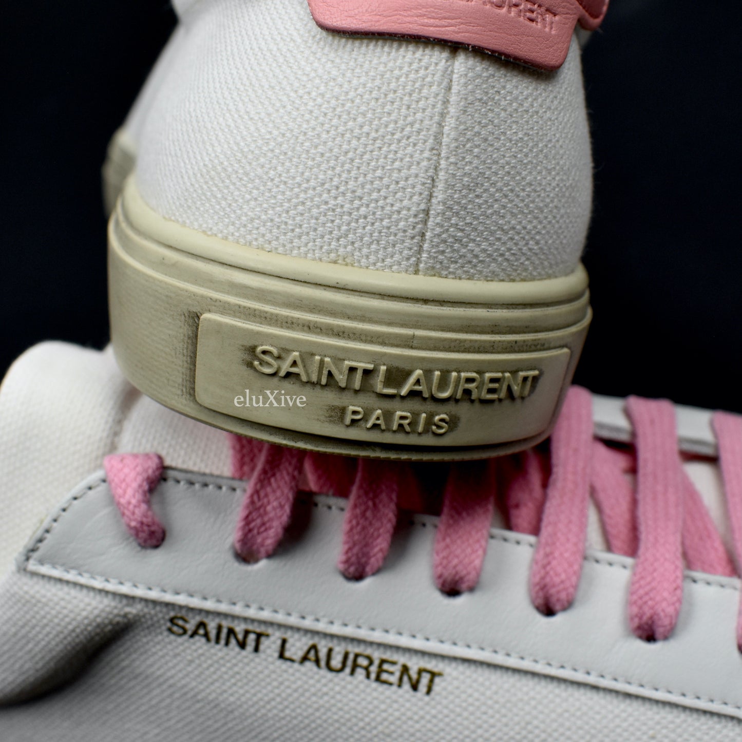 Saint Laurent - White Canvas Andy Low Top Sneakers