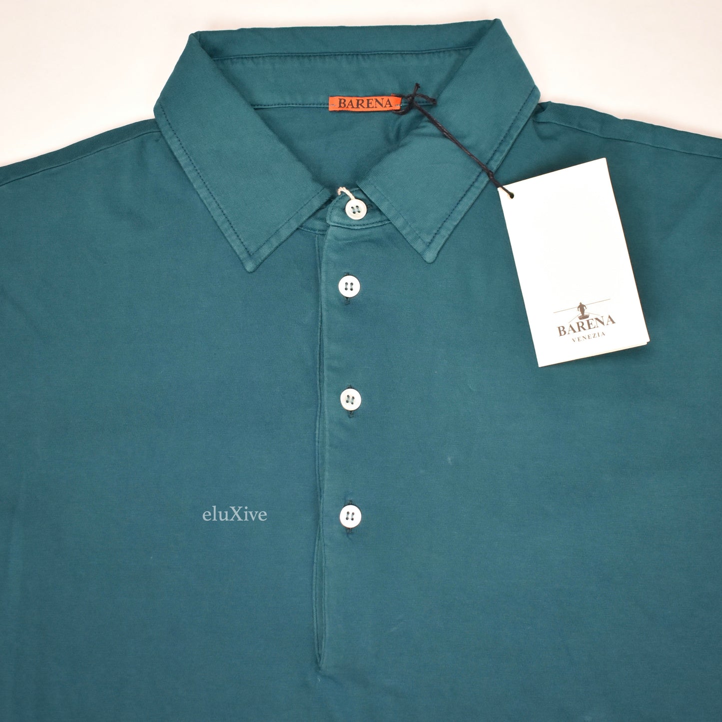 Barena - Turquioise Cotton Jersey Polo Shirt