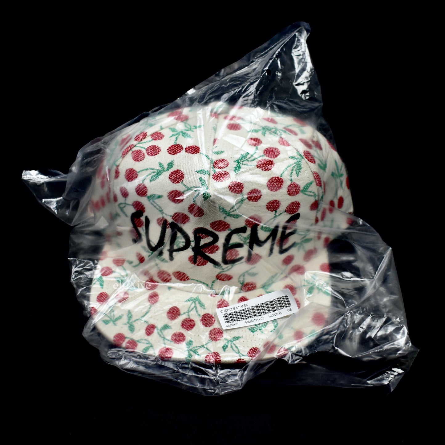 Supreme - Cherries Woven Snapback Hat (Natural) – eluXive