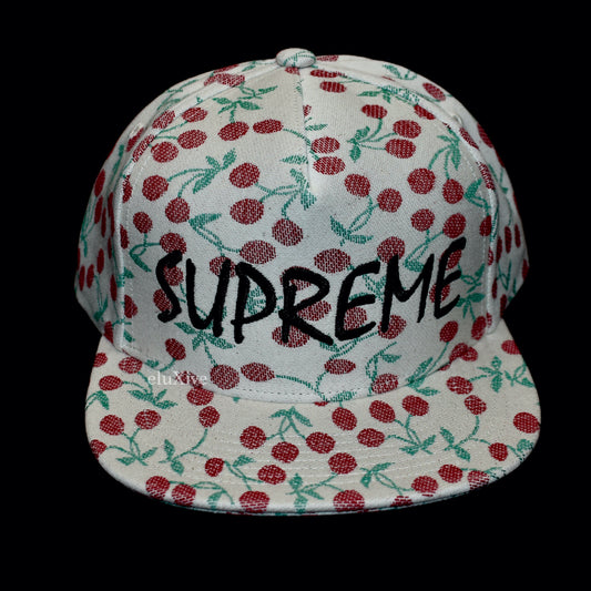 Supreme - Cherries Woven Snapback Hat (Natural)