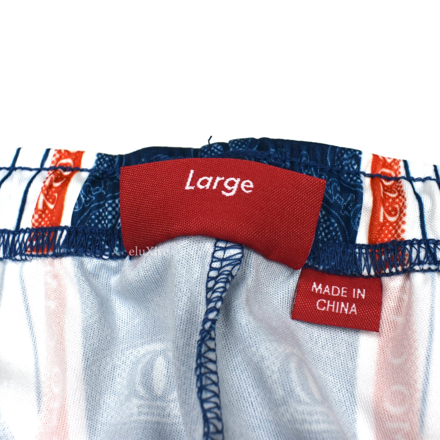 Supreme - Por Ciento Logo Print Soccer Shorts (Navy)