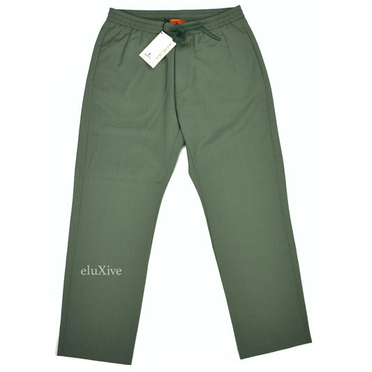 Barena - Sage Green Lightweight Wool Lounge Pants