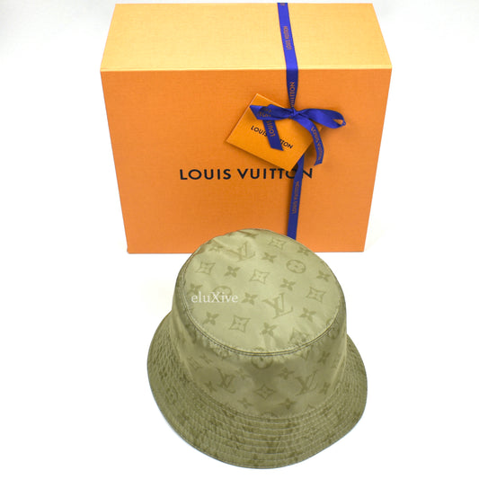 Louis Vuitton - Beige Monogram Reversible Rain Bucket Hat