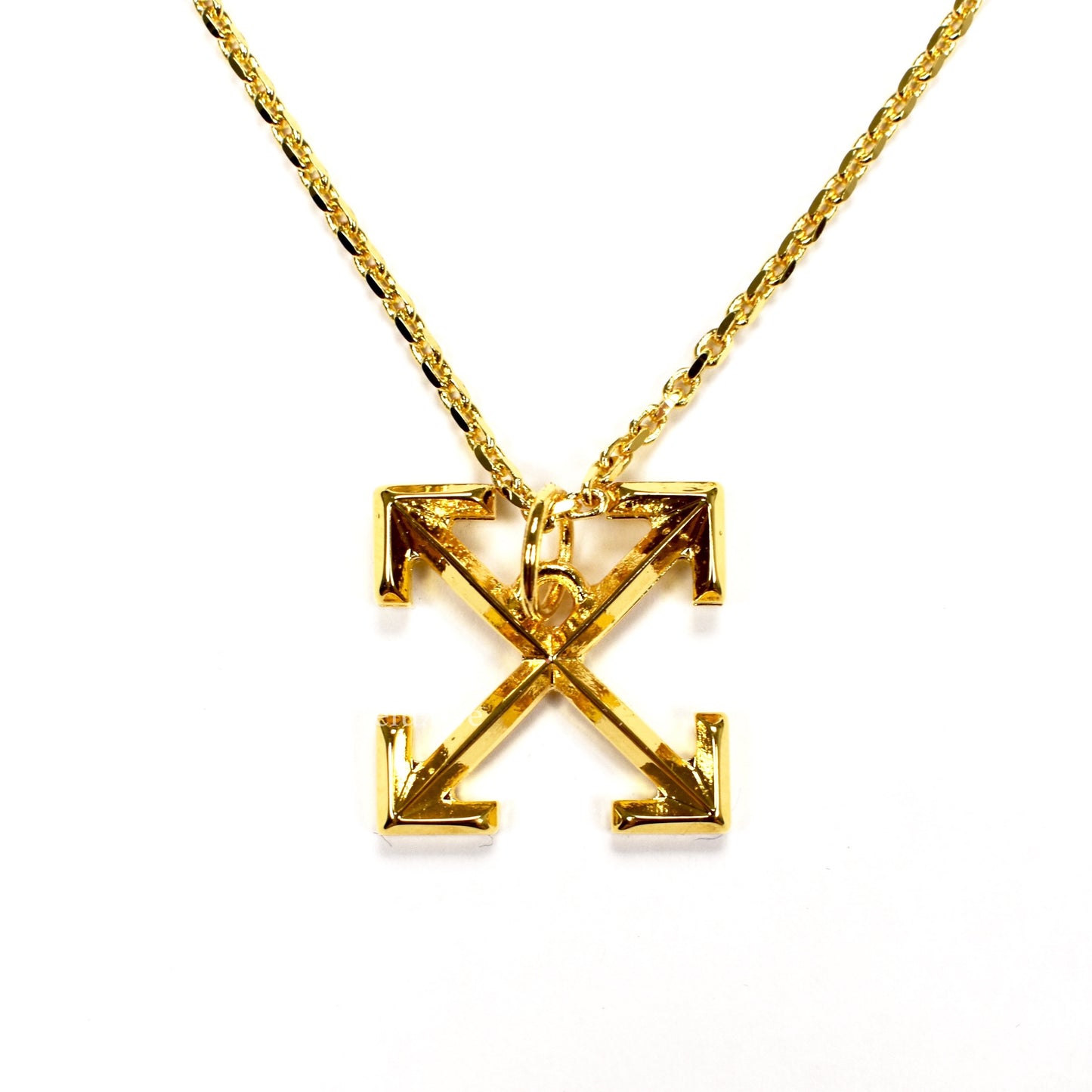 Off-White - Gold Arrows Logo Chain Necklace