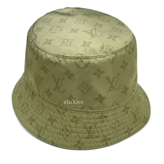 Louis Vuitton - Beige Monogram Reversible Rain Bucket Hat