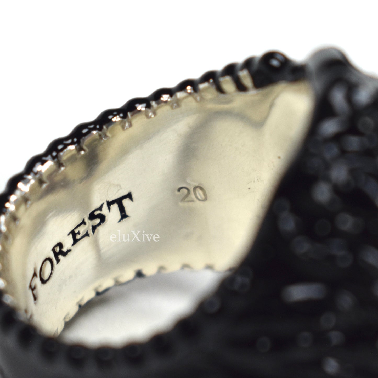 Gucci - Silver / Black Anger Forest Eagle Statement Ring